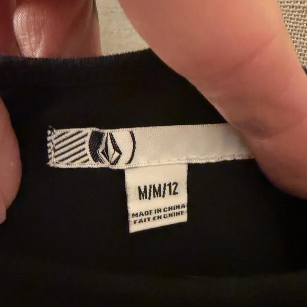 Volcom Black and Yellow Floral Long Sleeve Top - Picture 3 of 3